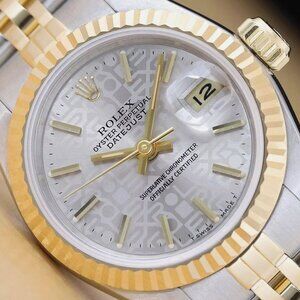 Sale Ladies Rolex 18kt Datejust Two Tone Watch With Box